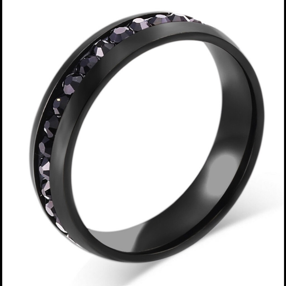 Men Women Wedding Steel Band Engagement Ring.